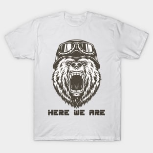 Vintage Here We Are Bear T-Shirt